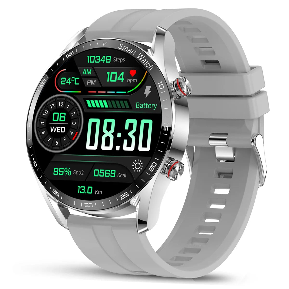 New 1.53Inch Bluetooth Call Smart Watch Men Multi-Sport Mode Heart Rate Health Monitoring Waterproof Business Smartwatch