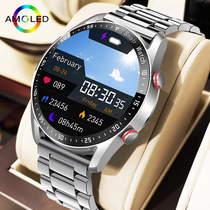 New 1.53Inch Bluetooth Call Smart Watch Men Multi-Sport Mode Heart Rate Health Monitoring Waterproof Business Smartwatch
