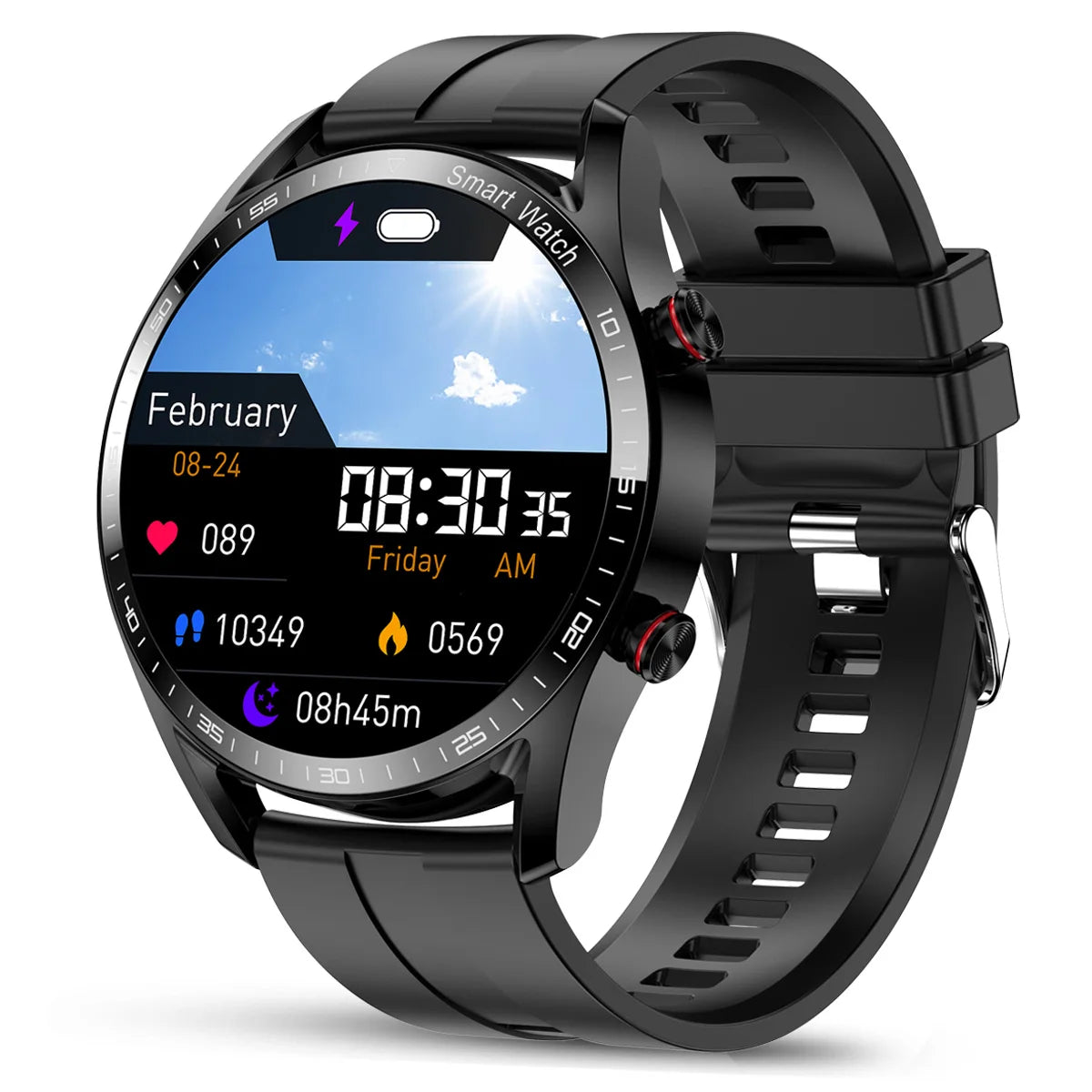New 1.53Inch Bluetooth Call Smart Watch Men Multi-Sport Mode Heart Rate Health Monitoring Waterproof Business Smartwatch