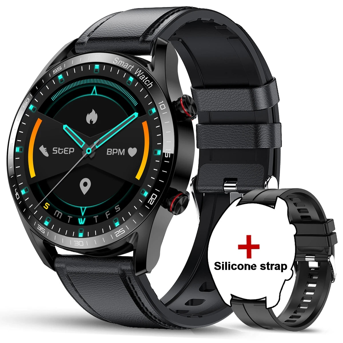 New 1.53Inch Bluetooth Call Smart Watch Men Multi-Sport Mode Heart Rate Health Monitoring Waterproof Business Smartwatch