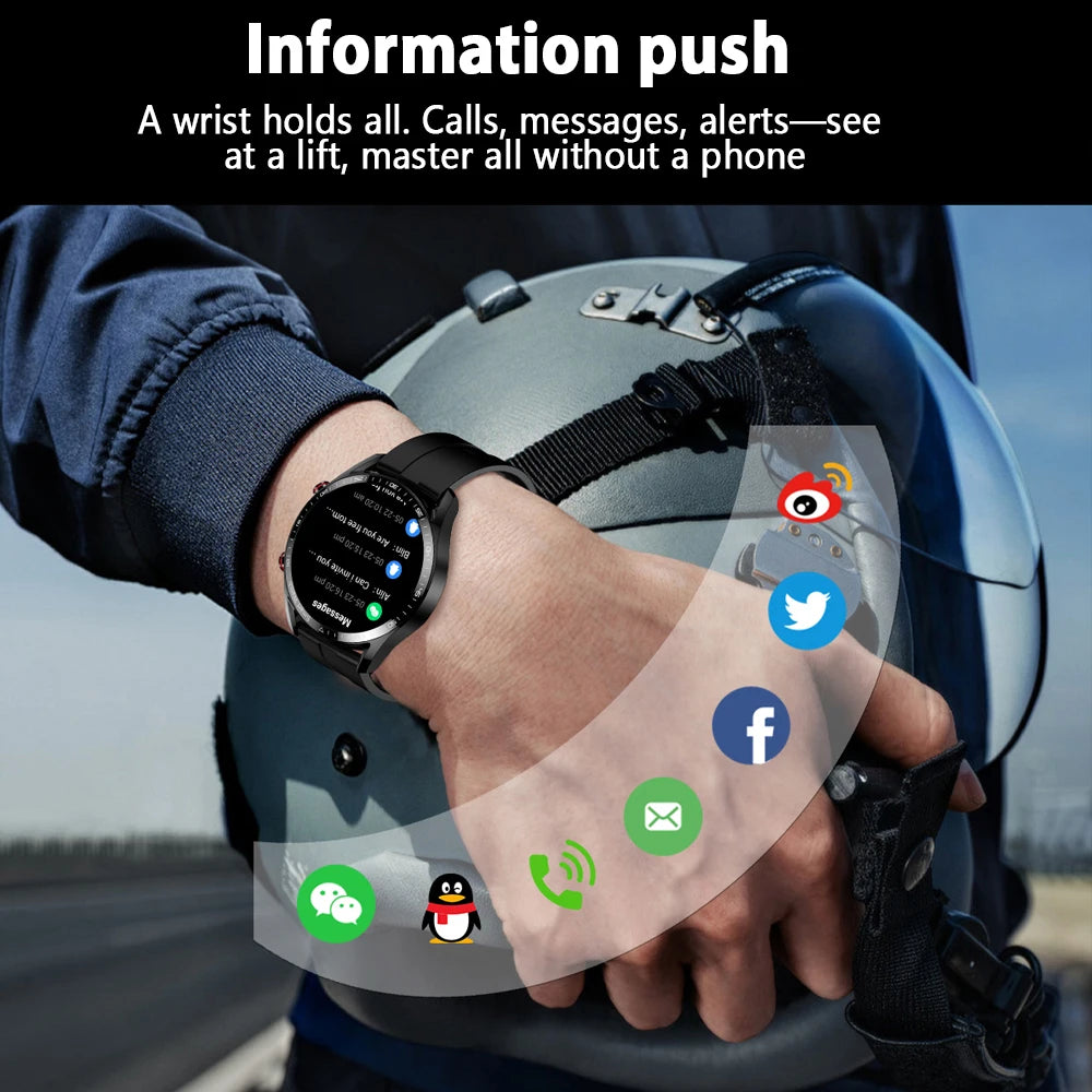 New 1.53Inch Bluetooth Call Smart Watch Men Multi-Sport Mode Heart Rate Health Monitoring Waterproof Business Smartwatch