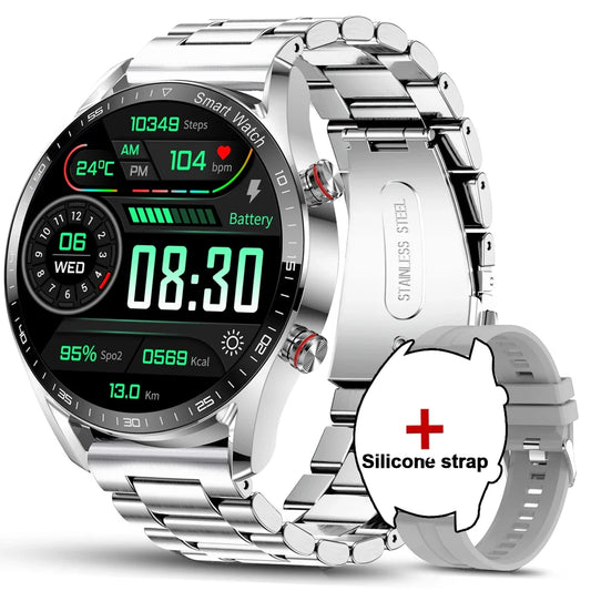 New 1.53Inch Bluetooth Call Smart Watch Men Multi-Sport Mode Heart Rate Health Monitoring Waterproof Business Smartwatch